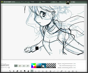 deviantArt muro, el asombroso Paint online HTML5