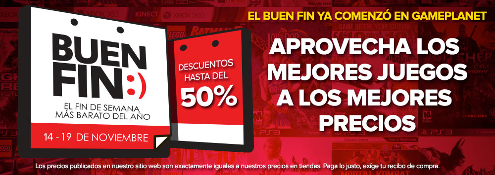 Ofertas para el Buen Fin también de parte de Game