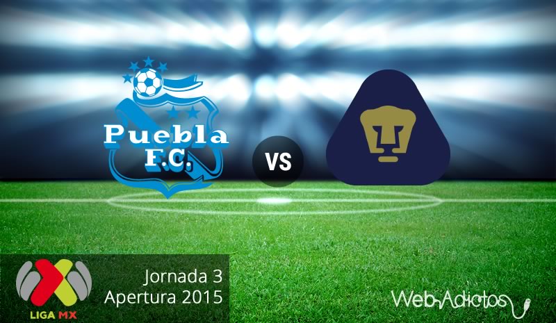 Puebla vs Pumas en el Apertura 2015 - Jornada 3