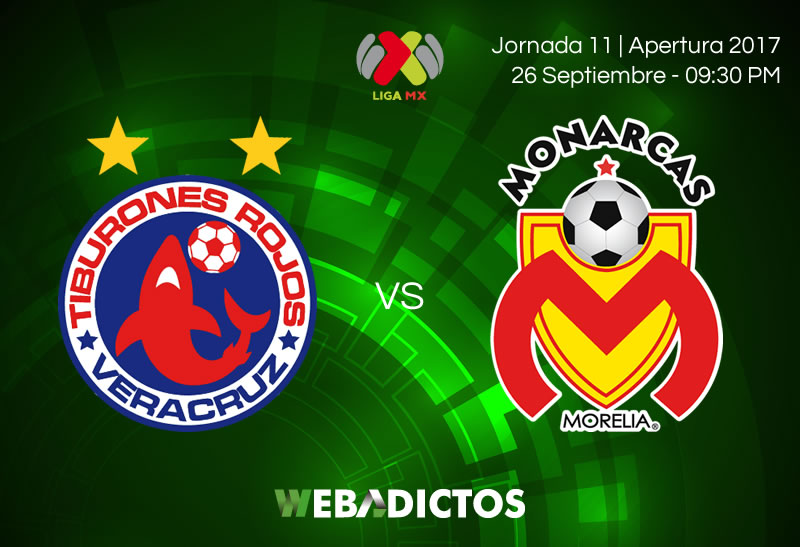 Veracruz vs Morelia, Jornada 11 Liga MX A2017  Resultado: 2-1