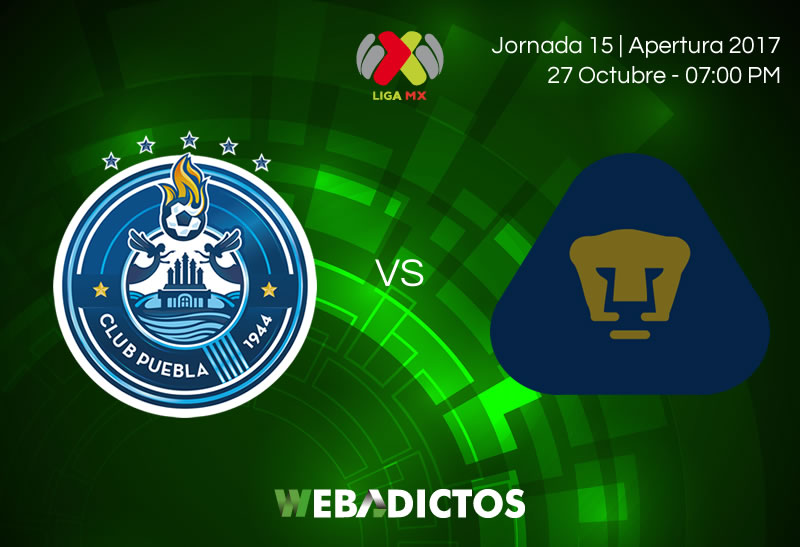 Puebla vs Pumas, Jornada 15 Apertura 2017  Resultado: 3-0