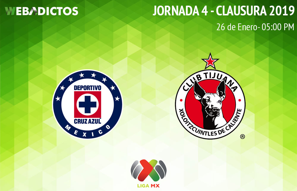 Cruz Azul Vs Tijuana, J4 Del Clausura 2019 ¡En Vivo Por Internet!